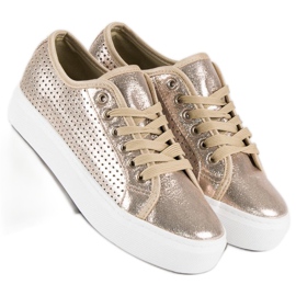 McKey Golden Knotted Sneakers gyllene 1