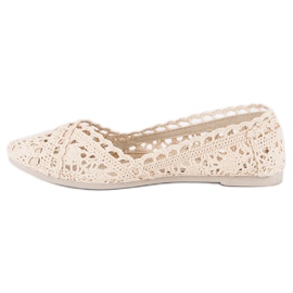 Seastar Ballerinor i beige spets 1