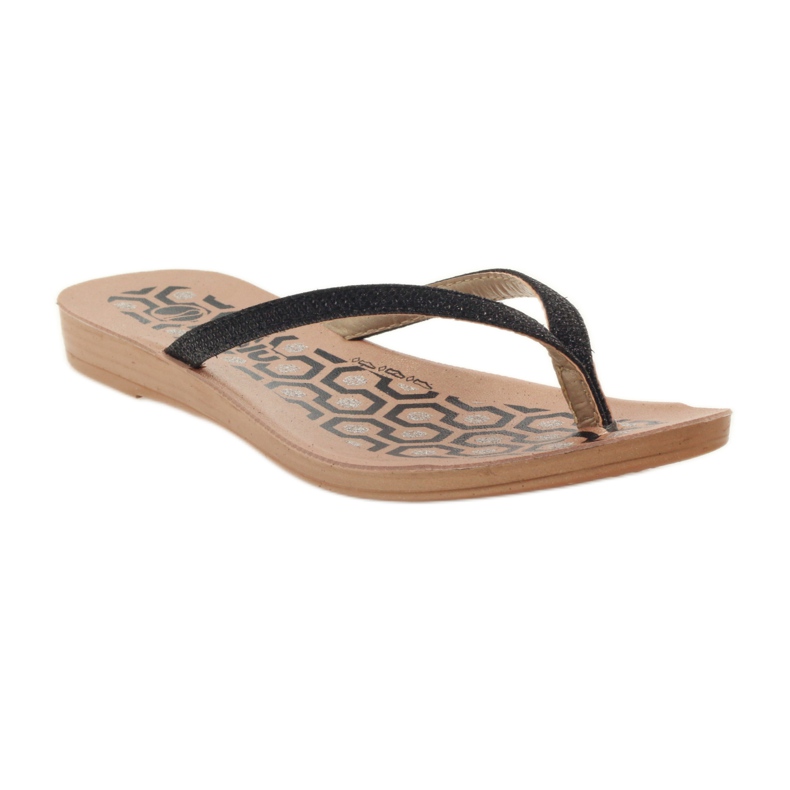 INBLU IR063 svarta flipflops grå 1
