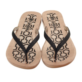 INBLU IR063 svarta flipflops grå 4
