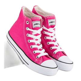 Andy Z Klassiska sneakers ovanför ankeln rosa 2