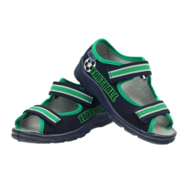 Pojksandaler Befado 969x078 marinblå grön 3