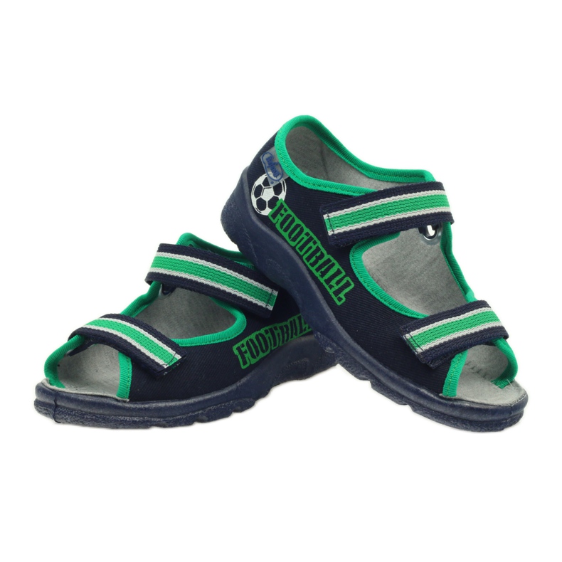 Pojksandaler Befado 969x078 marinblå grön 3