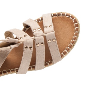 Vices Platta romerska stövlar med bindning brun 1