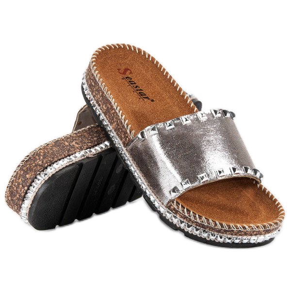 Seastar Snygga damtofflor grå 2