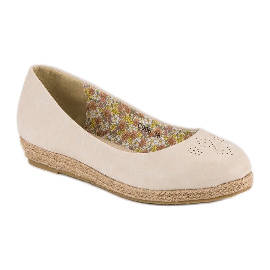 Beige espadrillor ballerinor 1