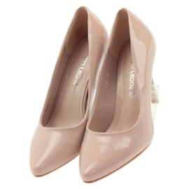 Sergio Leone Pumps Nakenlack 1399 Beige 6