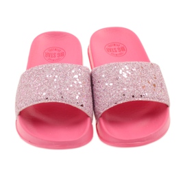 Profilerade tofflor Big Star glitter rosa 4
