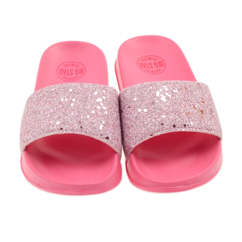 Profilerade tofflor Big Star glitter rosa 4