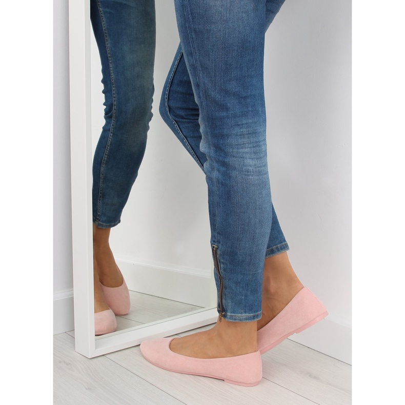 Mjukt rosa ballerinor för kvinnor JX51 Rosa 2