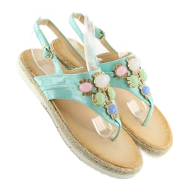 Sandaler med mintstenar 3072 mint blå 2