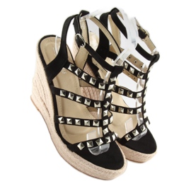 Svarta Espadrillos på kilar 3811-17 Svart 2