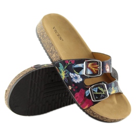 Svart korksula tofflor 6231 1