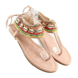 Sandaler med rosa pärlor 8241 Rosa 1