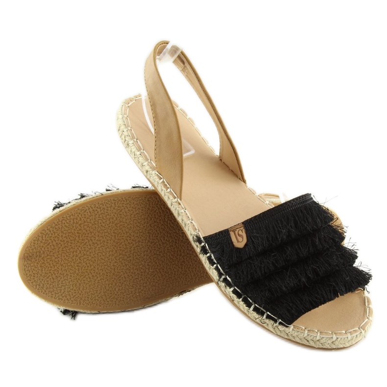 Svarta espadrillor i karibisk stil 8413 1