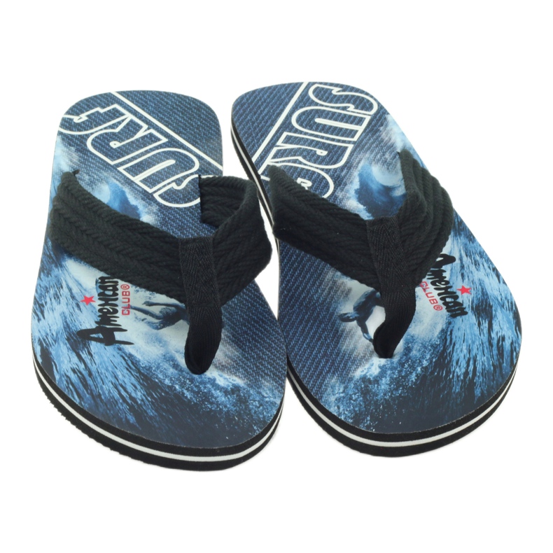 American Club Amerikanska herrflipflops SURF svart 3