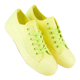 SHELOVET Gula Sneakers På Bindningen 1