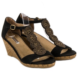 Corina Dekorativa kilasandaler svart 2