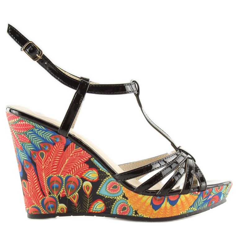 Svarta svarta sandaler BL201 svart 1