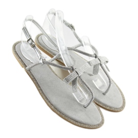 Gråa sandaler för dam flipflops 17715 Grigio 2