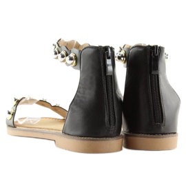Svart VS-376 Svarta ankelsandaler 2