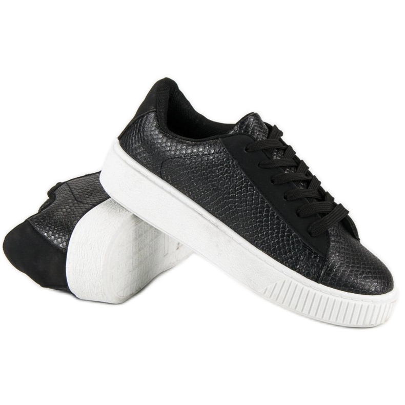 Svarta sneakers med ormtryck 1