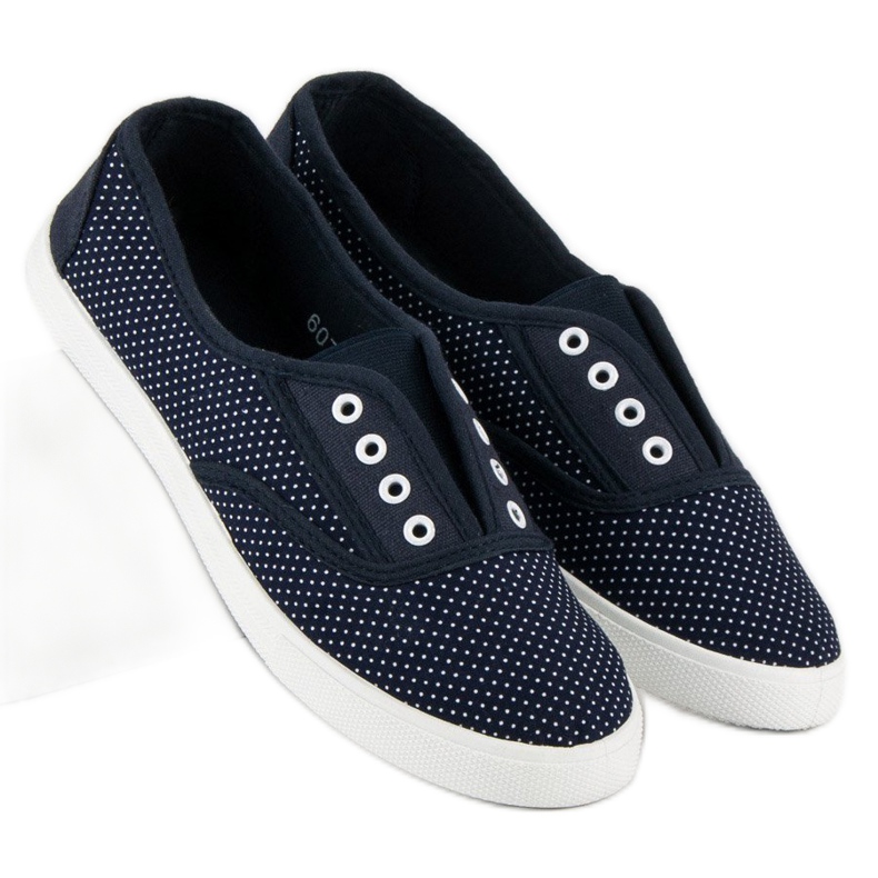 Prickiga slip-on sneakers blå 1