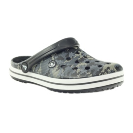 American Club Kroks trånga tofflor camo sandaler svart grå grön 1