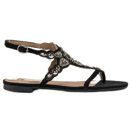 Corina Eleganta flipflops svart grå 1