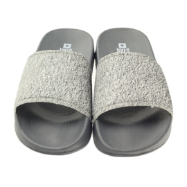 Profilerade tofflor Big Star glitter grå 3