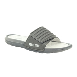 Kardborreprofilerade Big Star flipflops grå 1
