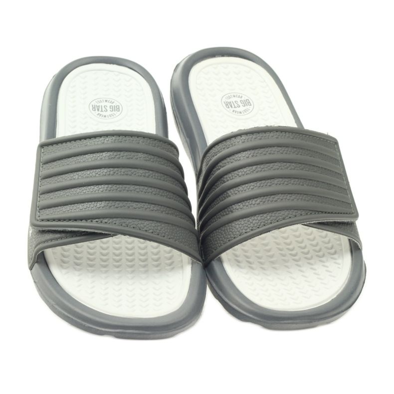 Kardborreprofilerade Big Star flipflops grå 3