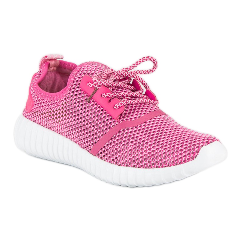 Genombrutna rosa sneakers 1