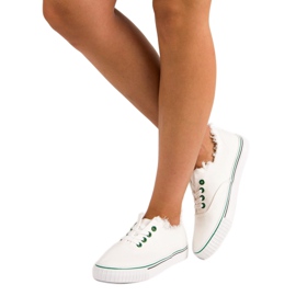 L&H Mode bundna sneakers vit 2