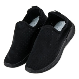 Genombrutna, slip-on sportskor svart 1