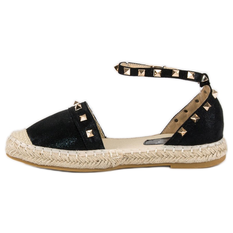 Fama Svarta Espadrilles sandaler 1