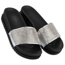 Snygga silvertofflor grå 1