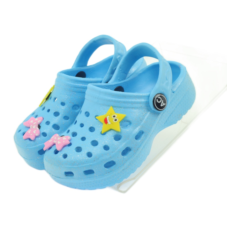 American Club Amerikanska blå virkade tofflor 4