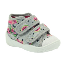 Sneakerstofflor i Befado grå vattenmeloner grön rosa 1
