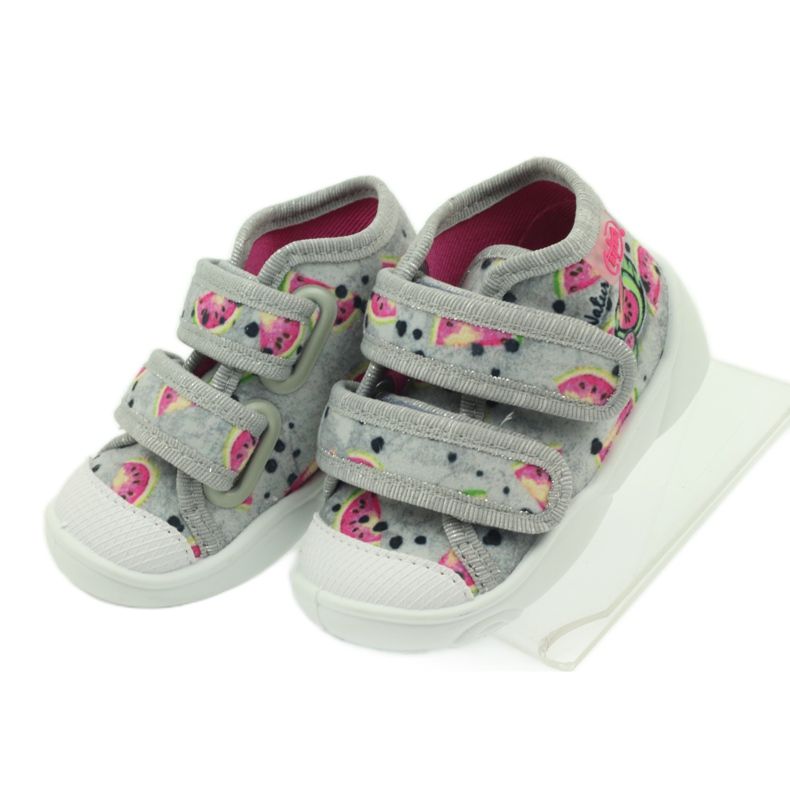 Sneakerstofflor i Befado grå vattenmeloner grön rosa 4