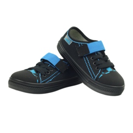 Svarta Befado 429x007 svarta sneakers tofflor blå 3