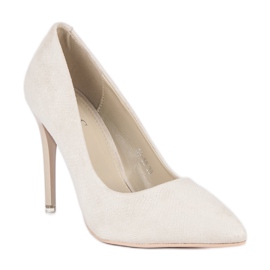 Grå mocka klackar 1