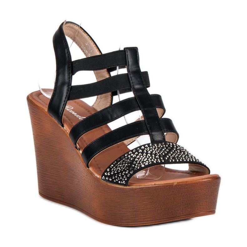 Renda Lätt kilasandaler svart 1