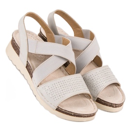 Slip-on vinceza sandaler brun grå mångfärgad 1