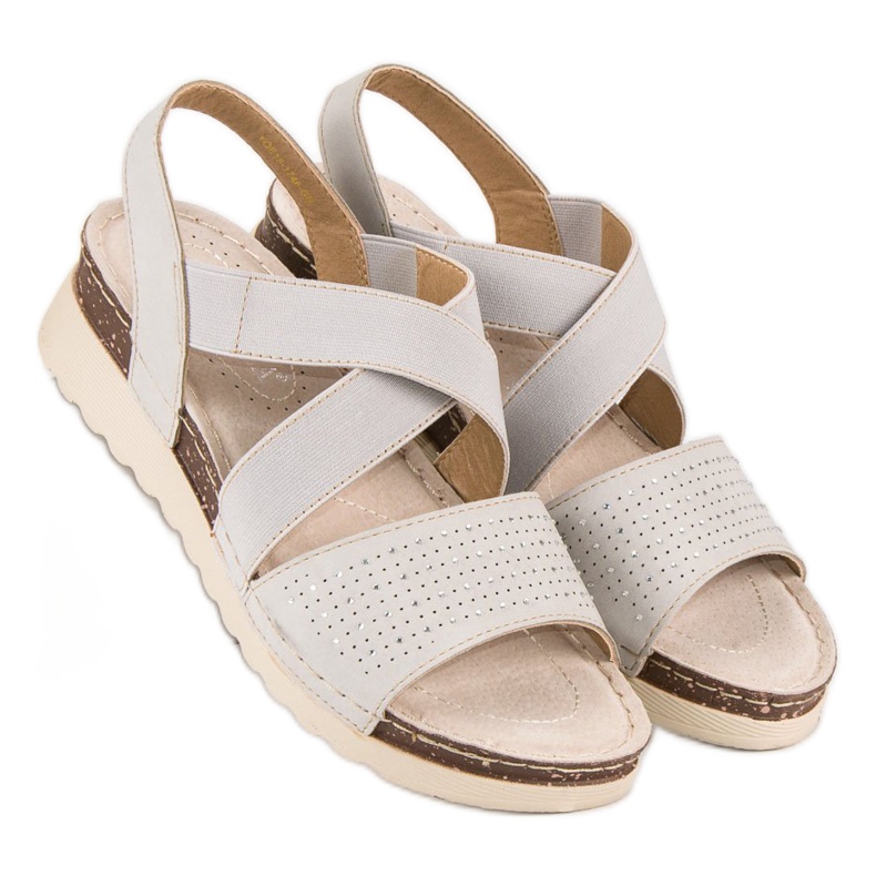 Slip-on vinceza sandaler brun grå mångfärgad 1