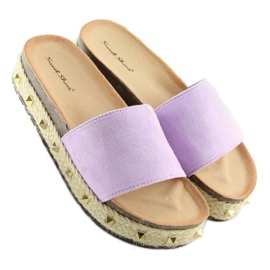 Violett espadrillor LS51 L.LILA tofflor purpur 2