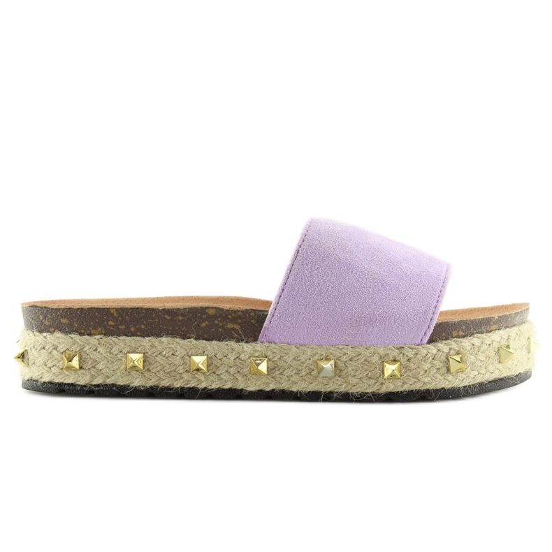Violett espadrillor LS51 L.LILA tofflor purpur 1