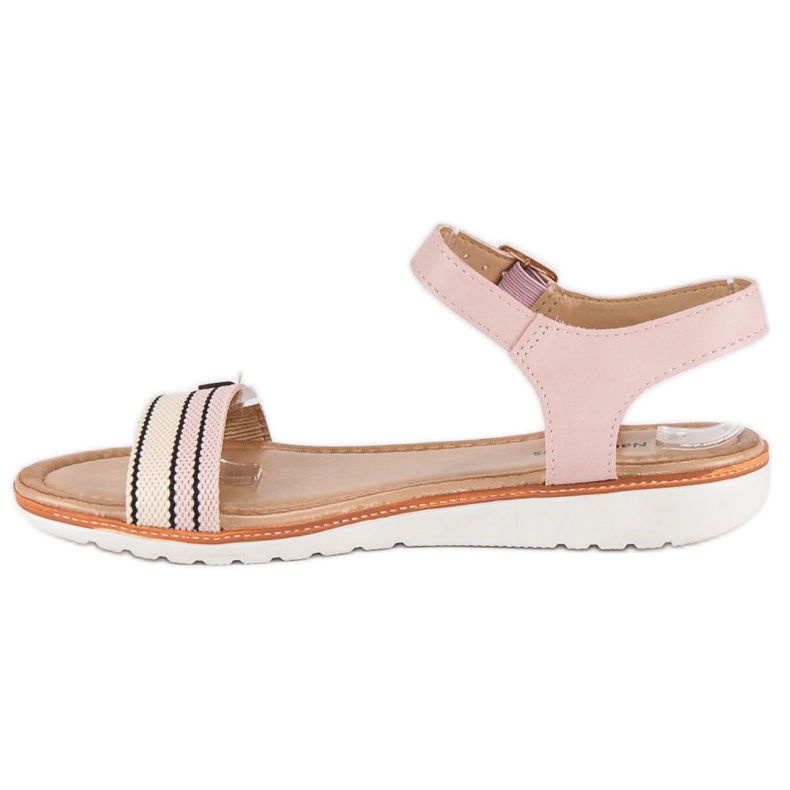 Casual platta sandaler rosa 1