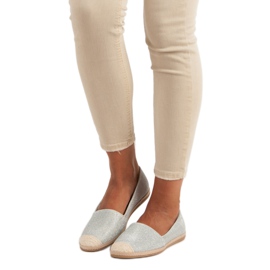 Glitter espadrillor grå 1