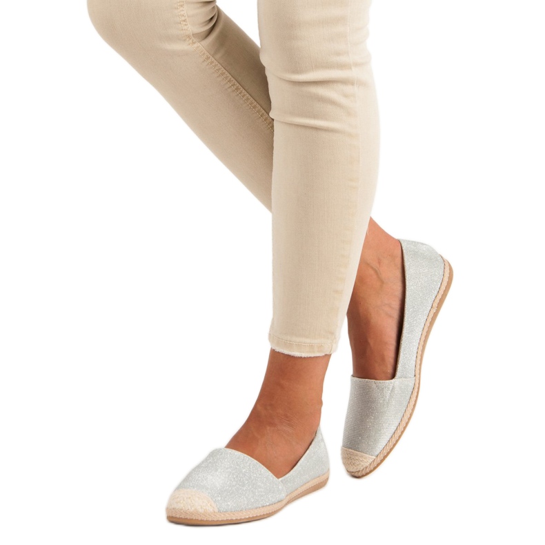 Glitter espadrillor grå 2